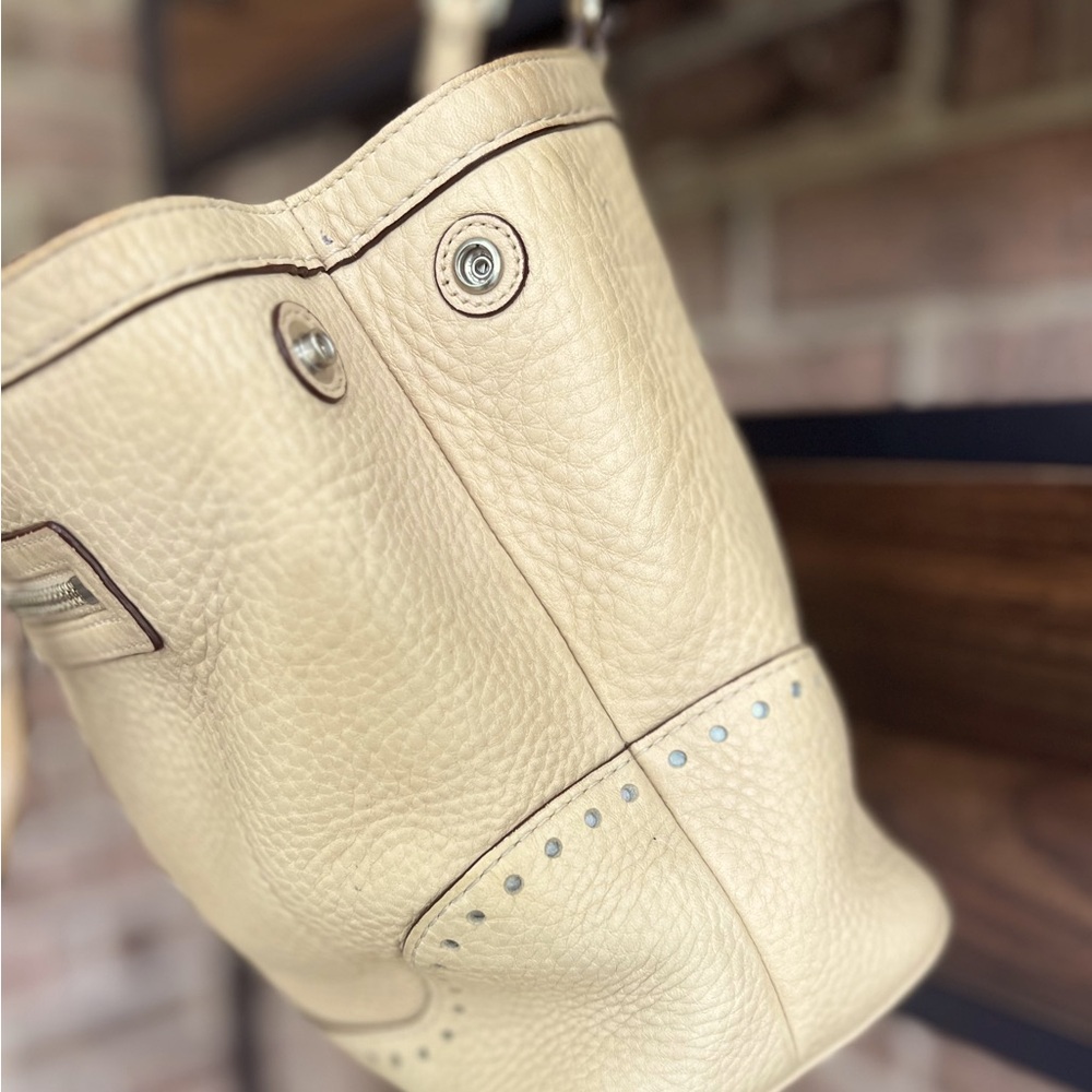 Vintage Coach Pebbled Leather Hampton Tassel Satchel No. 5055 - Picture 9 of 15